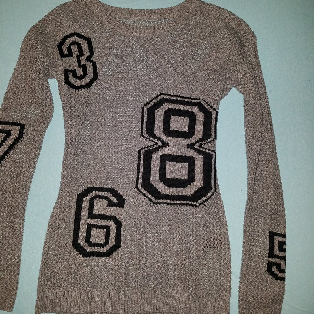 Netted Numbered Sweater